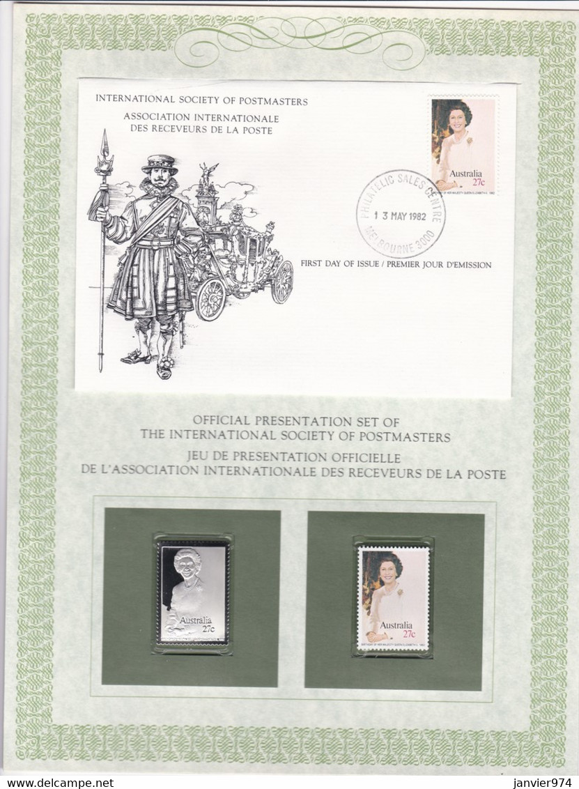 1982 Timbre Argent + Timbre Neuf + Enveloppe 1er Jour, 56e Anniv. De Naissance De La Reine Elizabeth II . FDC - FDC
