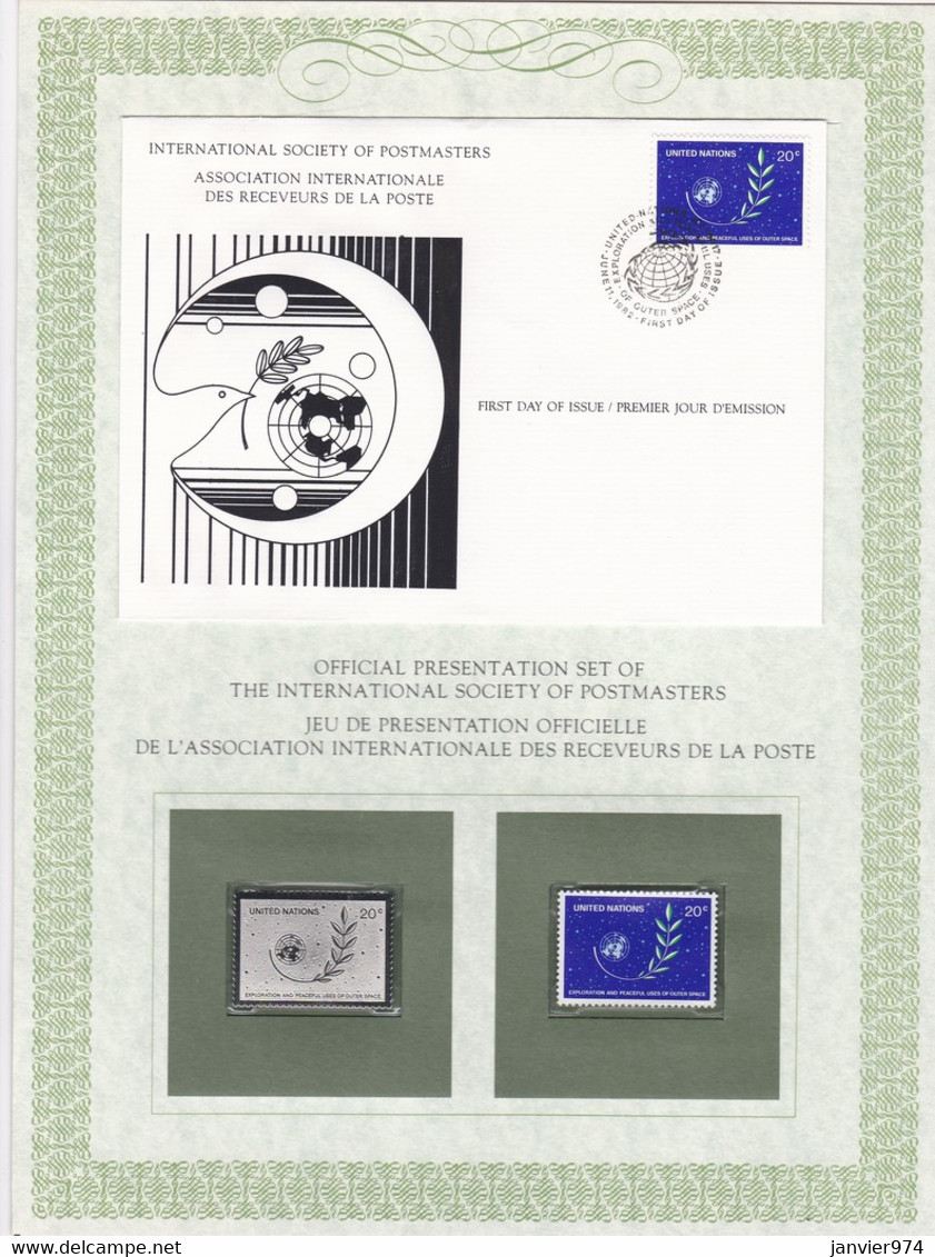 1982 Timbre Argent + Timbre Neuf + Enveloppe 1er Jour, Utilisation Pacifique De L’Espace Extra-atmosphérique . FDC - FDC