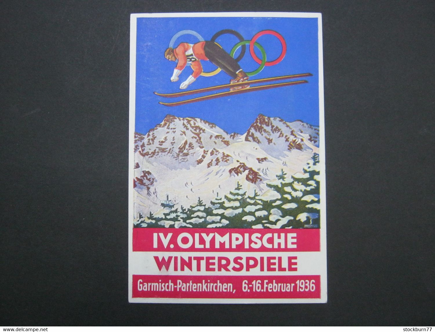 1936 , Olympiade Garmisch , Sonderkarte Mit Sonderstempel - Estate 1936: Berlino