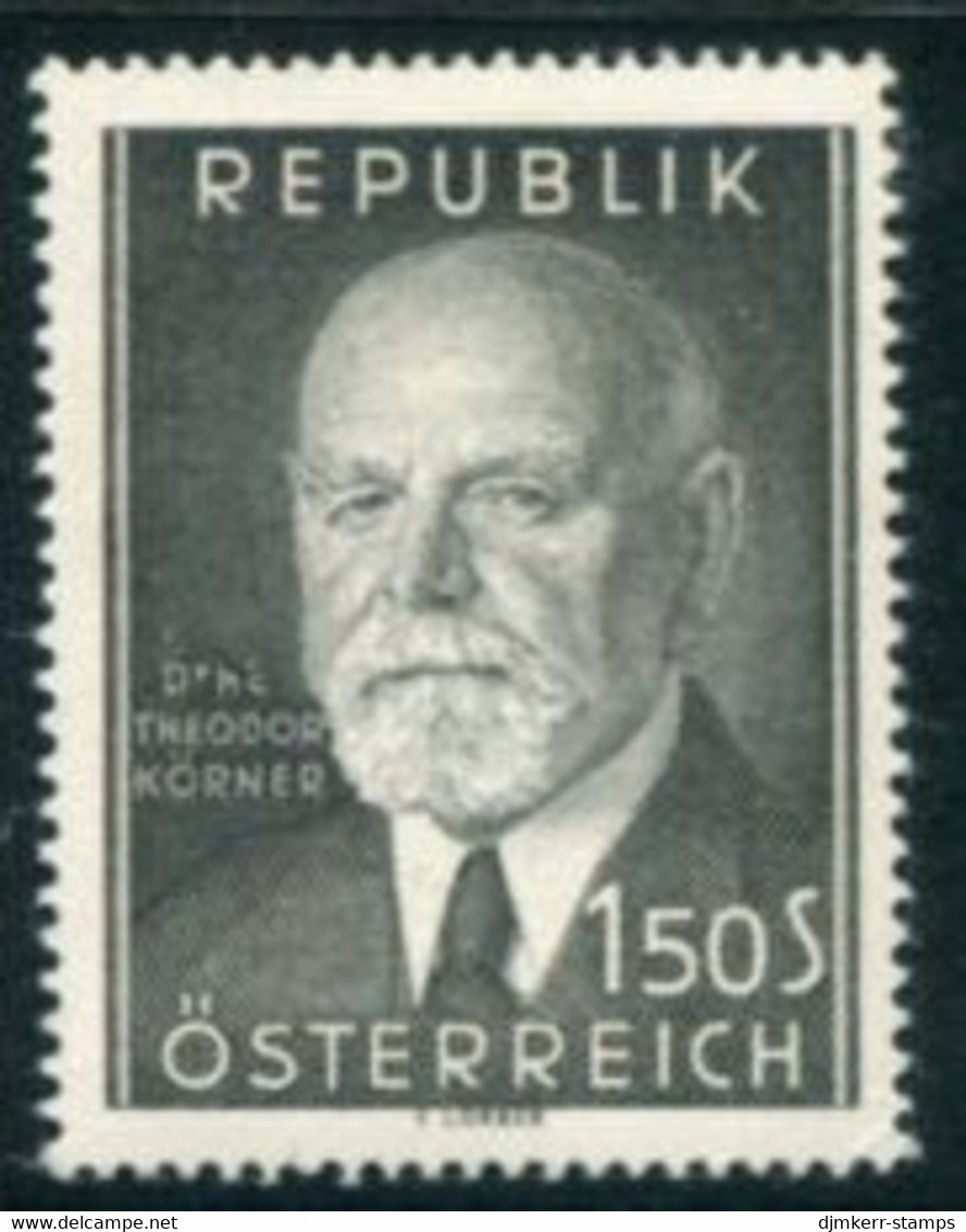 AUSTRIA 1957 Death Of Korner MNH / **.  Michel 1031 - Ungebraucht