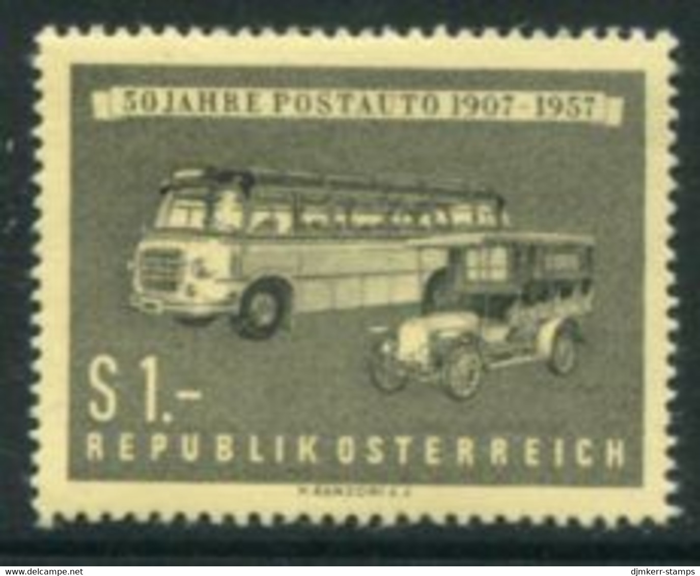 AUSTRIA 1957 Postbus  Anniversary MNH / **.  Michel 1034 - Ungebraucht