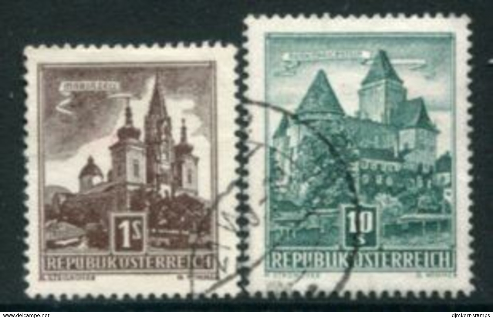 AUSTRIA 1957 Definitive: Buildings Used.  Michel 1037-38 - Used Stamps