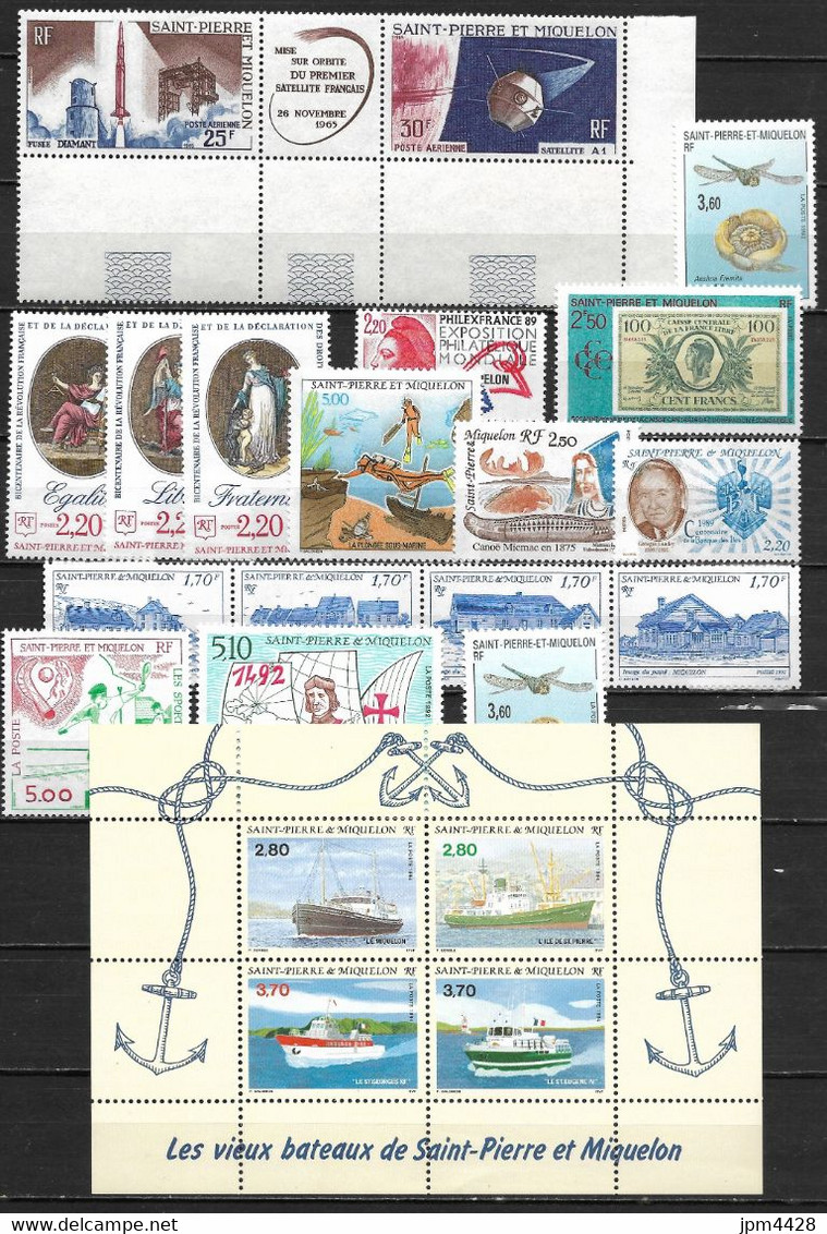 SPM Saint Pierre Et Miquelon Lot De 60 Timbres Et 1 BF Neufs** VF .26€ - Collections, Lots & Séries