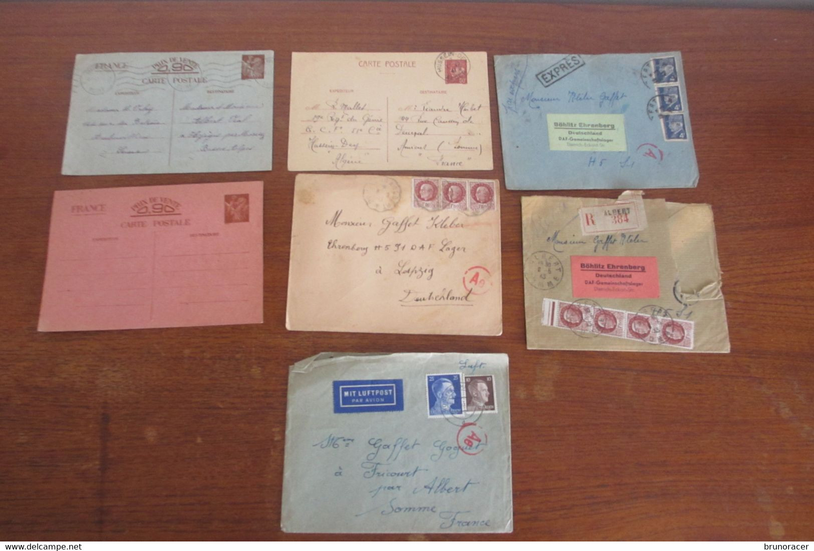 LOT DE LETTRES 1939-1945  VOIR SCANS - WW II