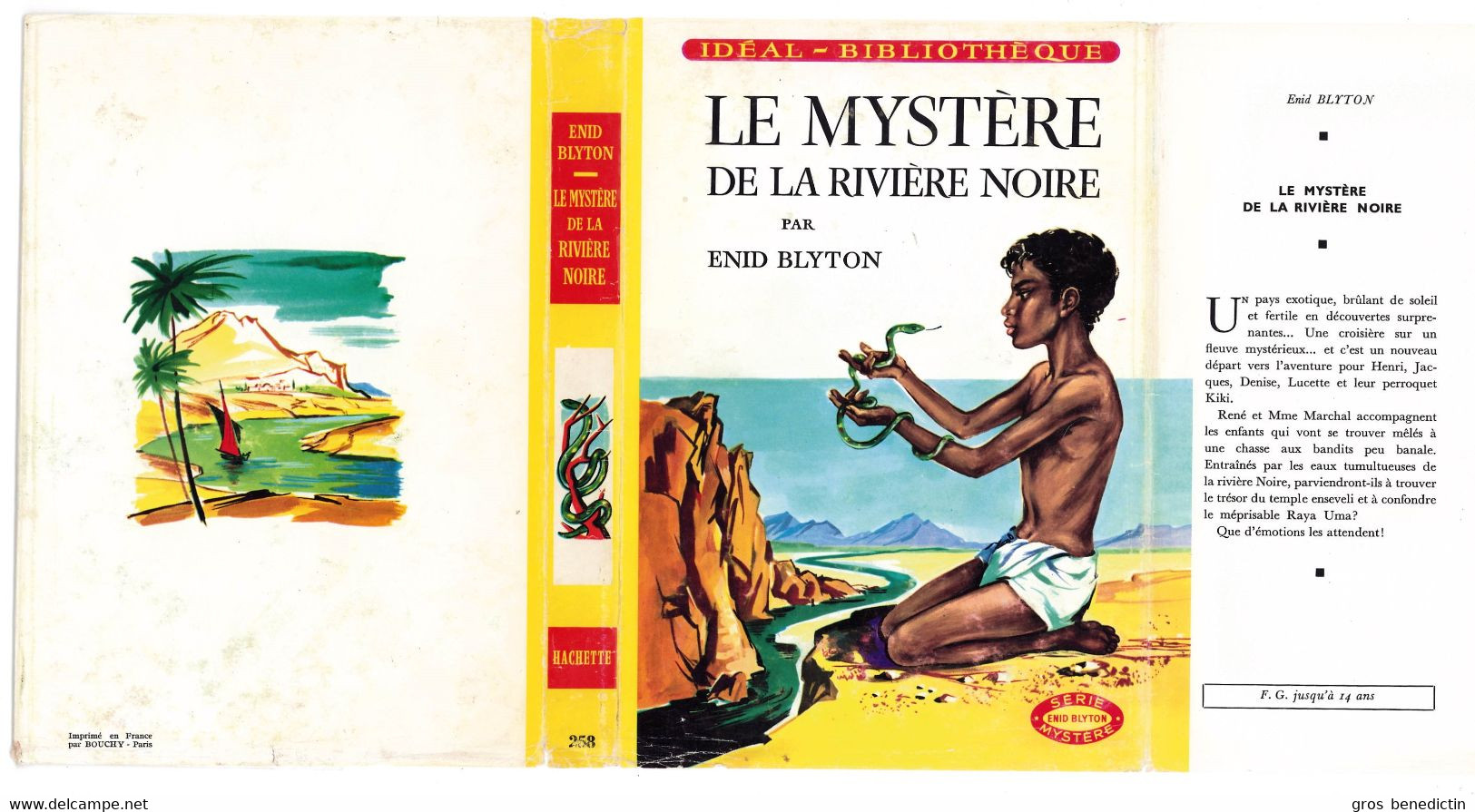 Hachette - Idéal Bibliothèque - Enid Blyton - "Le mystère de la rivière noire" - 1965 - #Ben&Bly&Myst