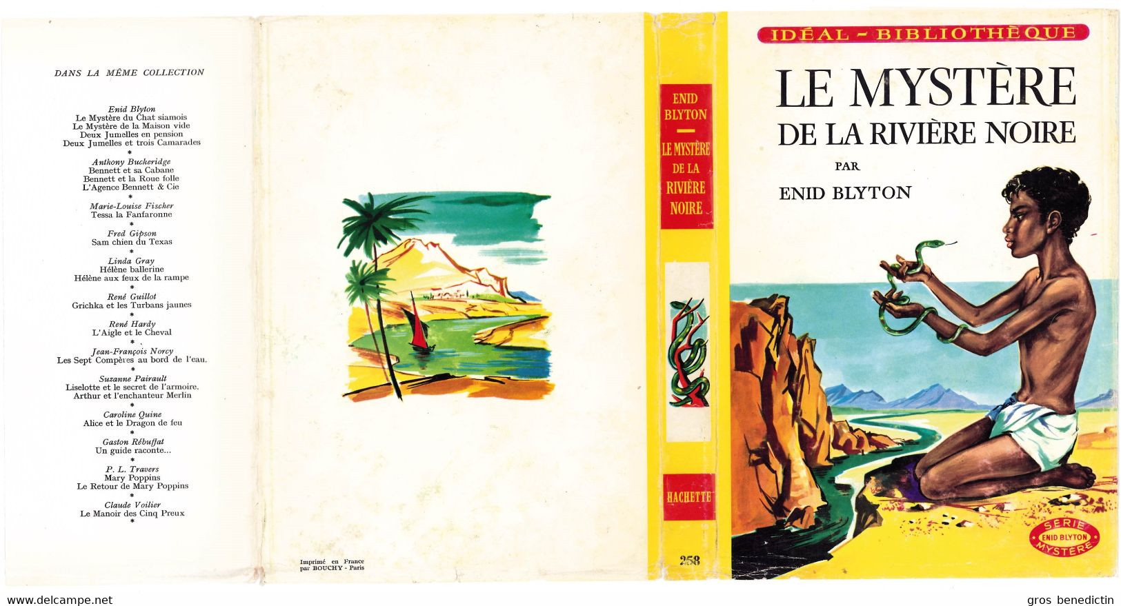 Hachette - Idéal Bibliothèque - Enid Blyton - "Le mystère de la rivière noire" - 1965 - #Ben&Bly&Myst