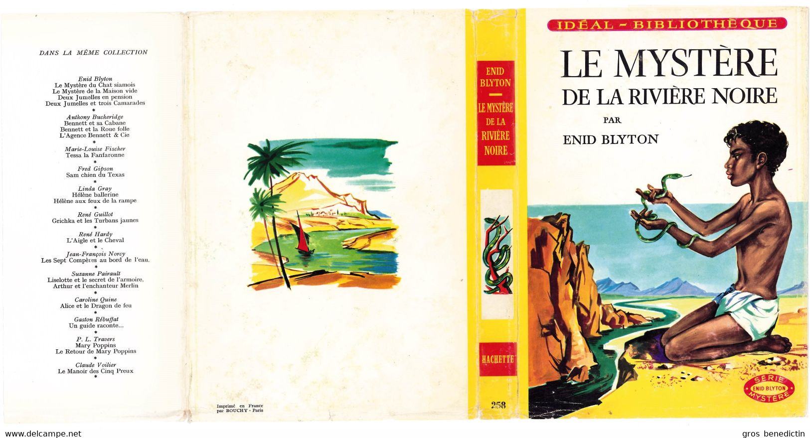 Hachette - Idéal Bibliothèque - Enid Blyton - "Le mystère de la rivière noire" - 1965