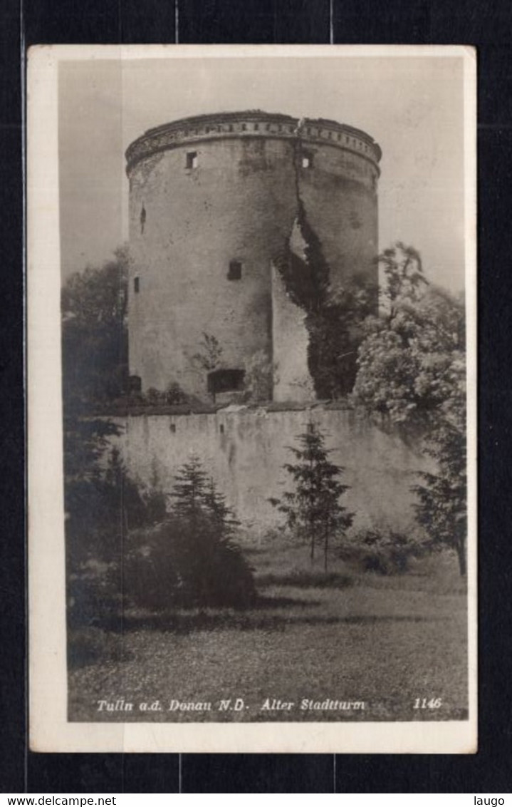 Austria Postcard Tulln A. D. Donau Alter Stadtturm Luftkriegschule Lager 1943 - Tulln