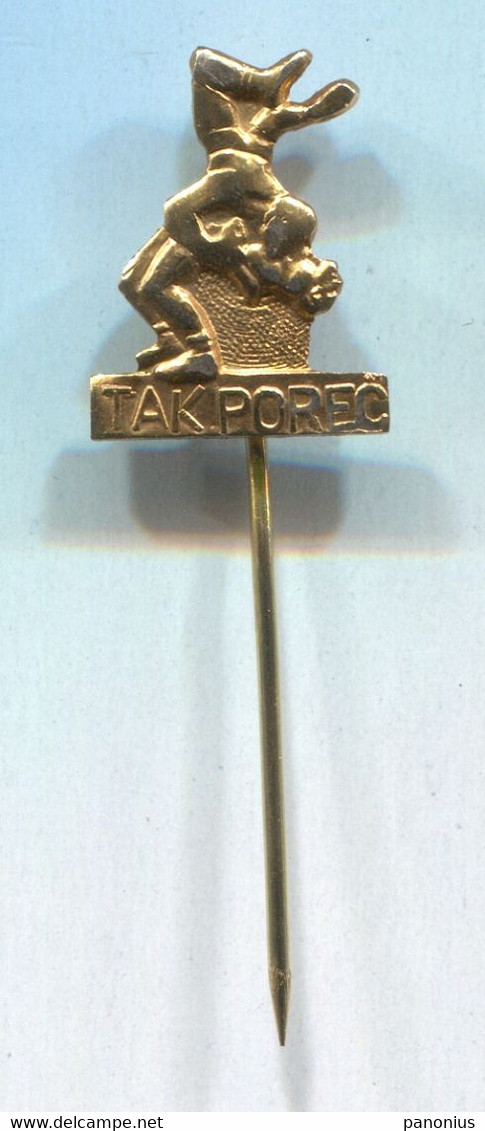 Wrestling - Club TAK POREČ Croatia, Vintage Pin Badge Abzeichen - Lucha