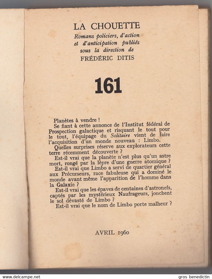 Ditis SF N°161 - Andrew North - "Les Naufrageurs De L'espace" - 1960 - Ditis