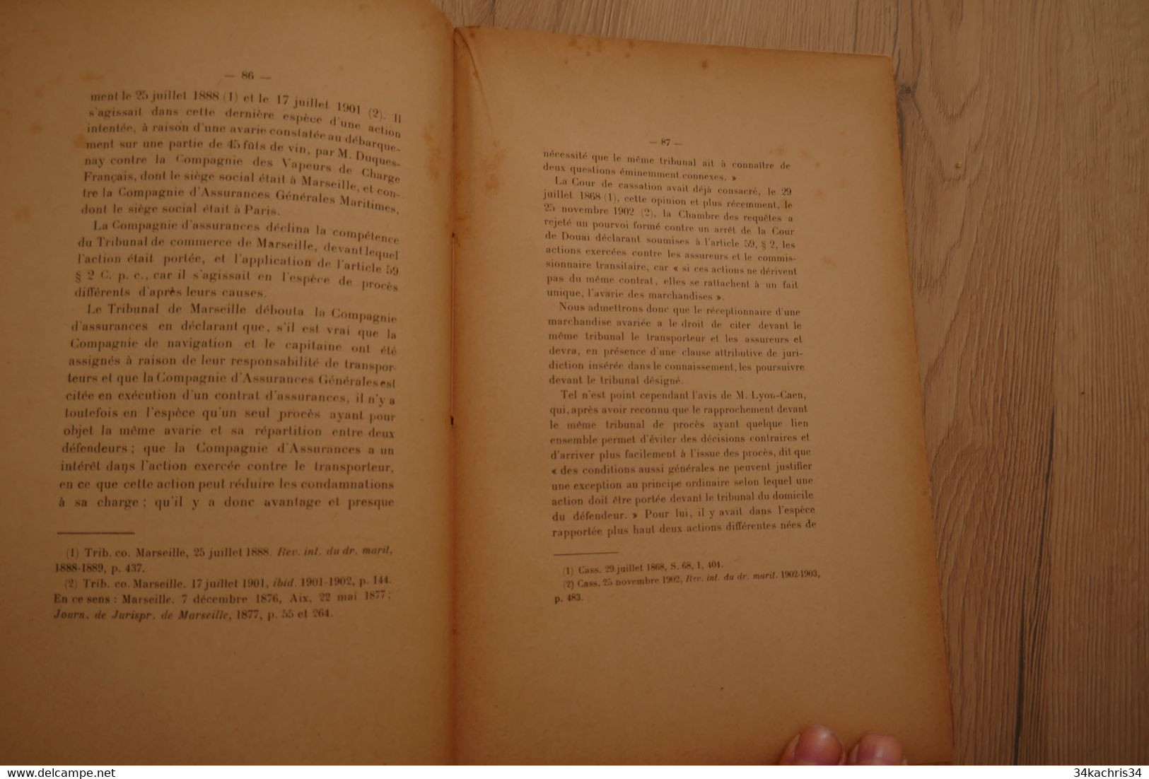 Thèse pour le doctorat De La Clause attributive de juridiction insérée dans les connaissements 1905 P.Gautier Marine com