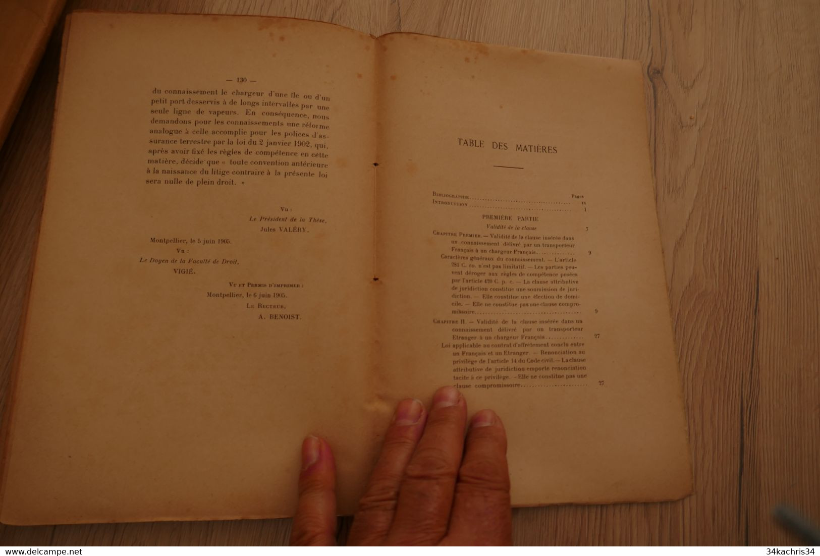 Thèse pour le doctorat De La Clause attributive de juridiction insérée dans les connaissements 1905 P.Gautier Marine com