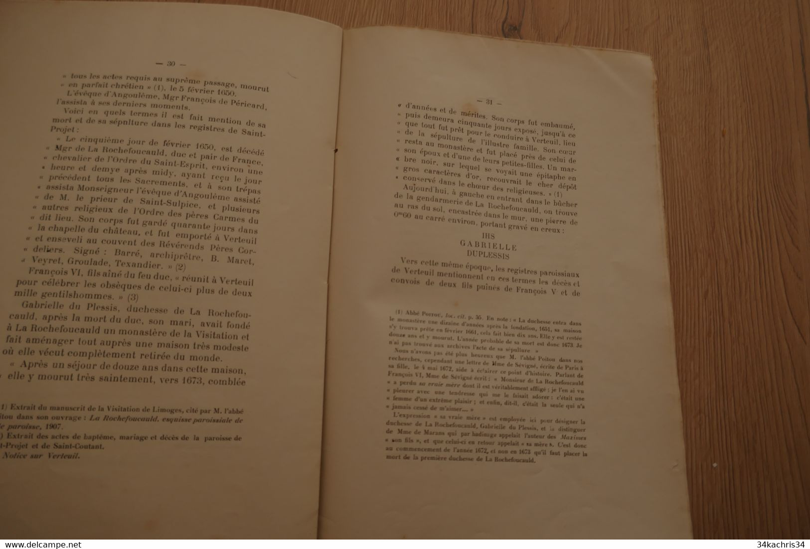 1915 Epitaphes relevées en L'église de ST Médard de Verteuil et église des cordeliers... Abbé Chevalier