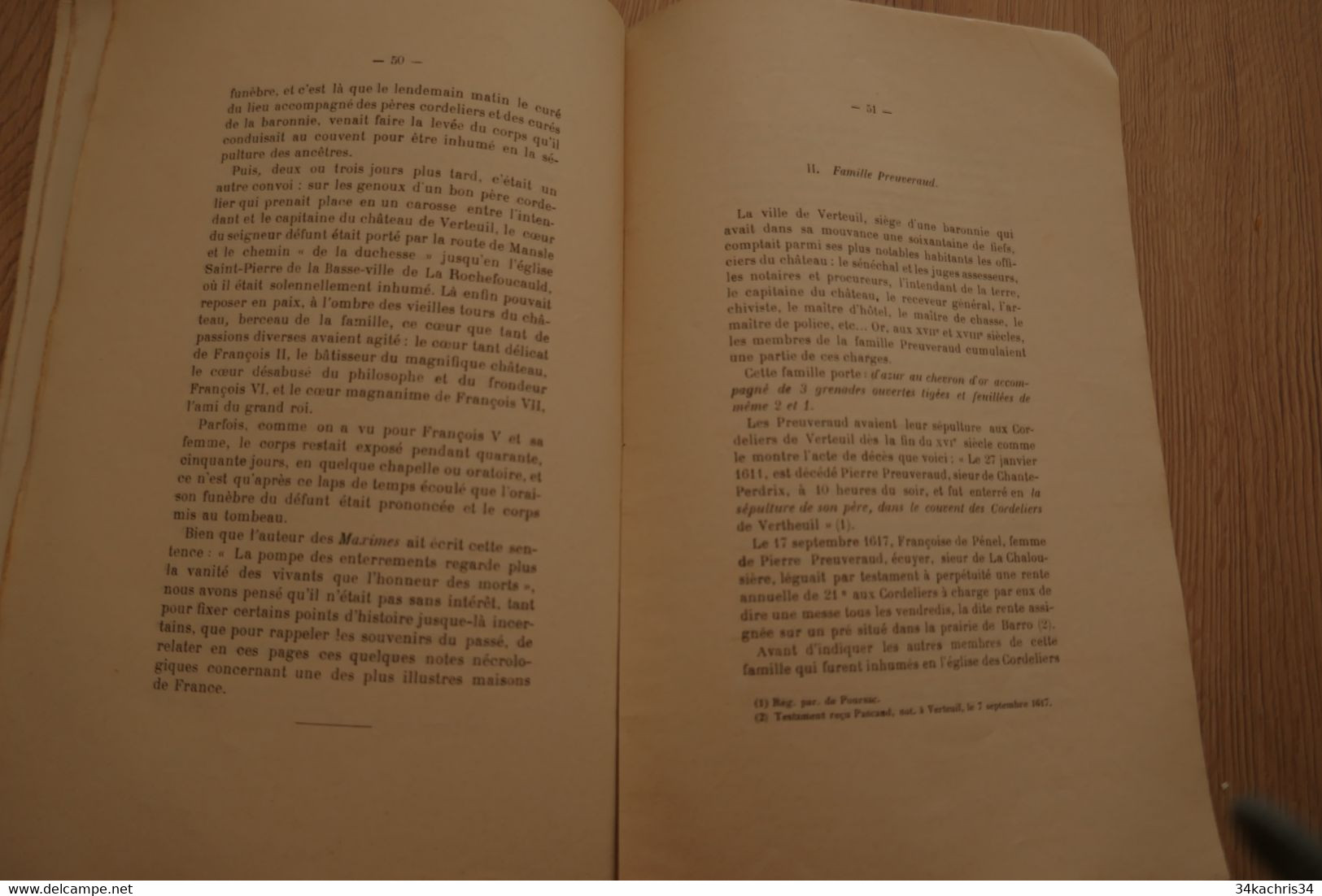 1915 Epitaphes relevées en L'église de ST Médard de Verteuil et église des cordeliers... Abbé Chevalier