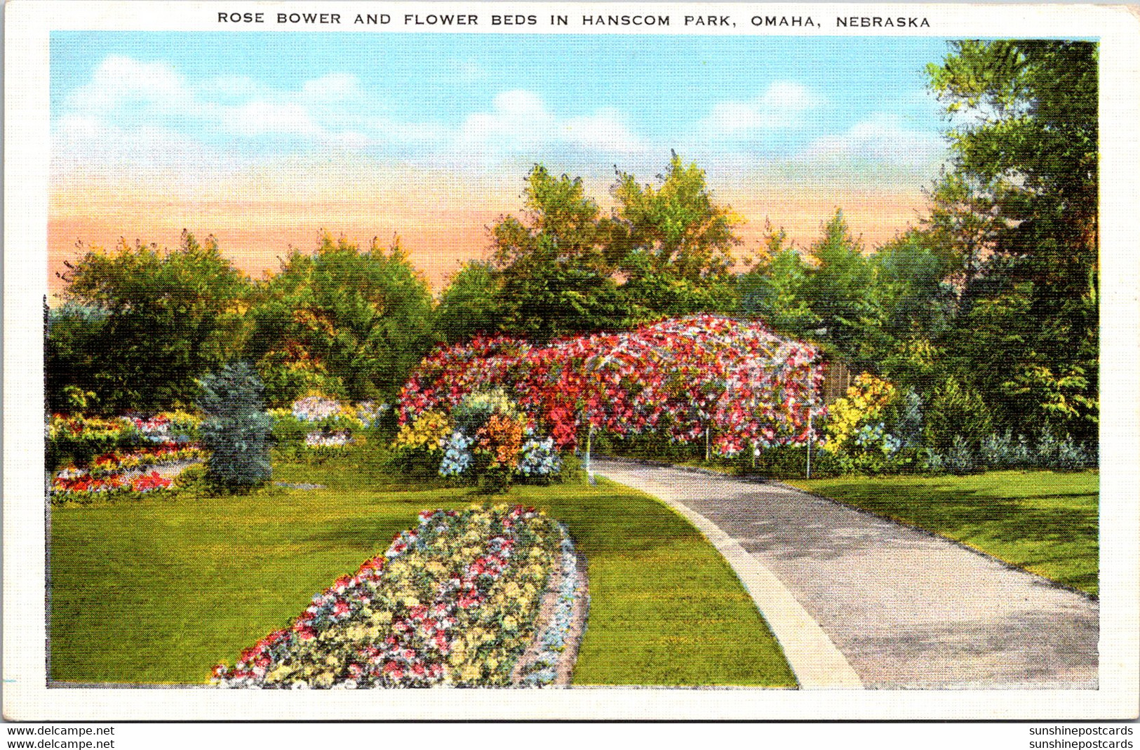 Nebraska Omaha Hanscom Park Rose Bower And Flower Beds - Omaha