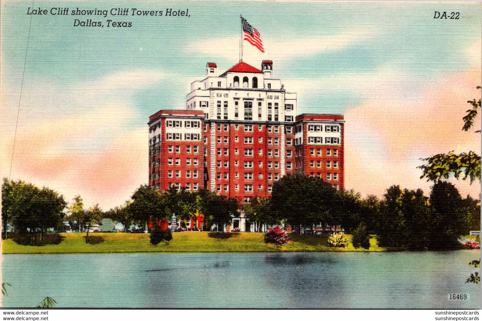 Texas Dallas Lake Cliff Showing Cliff Towers Hotel - Dallas