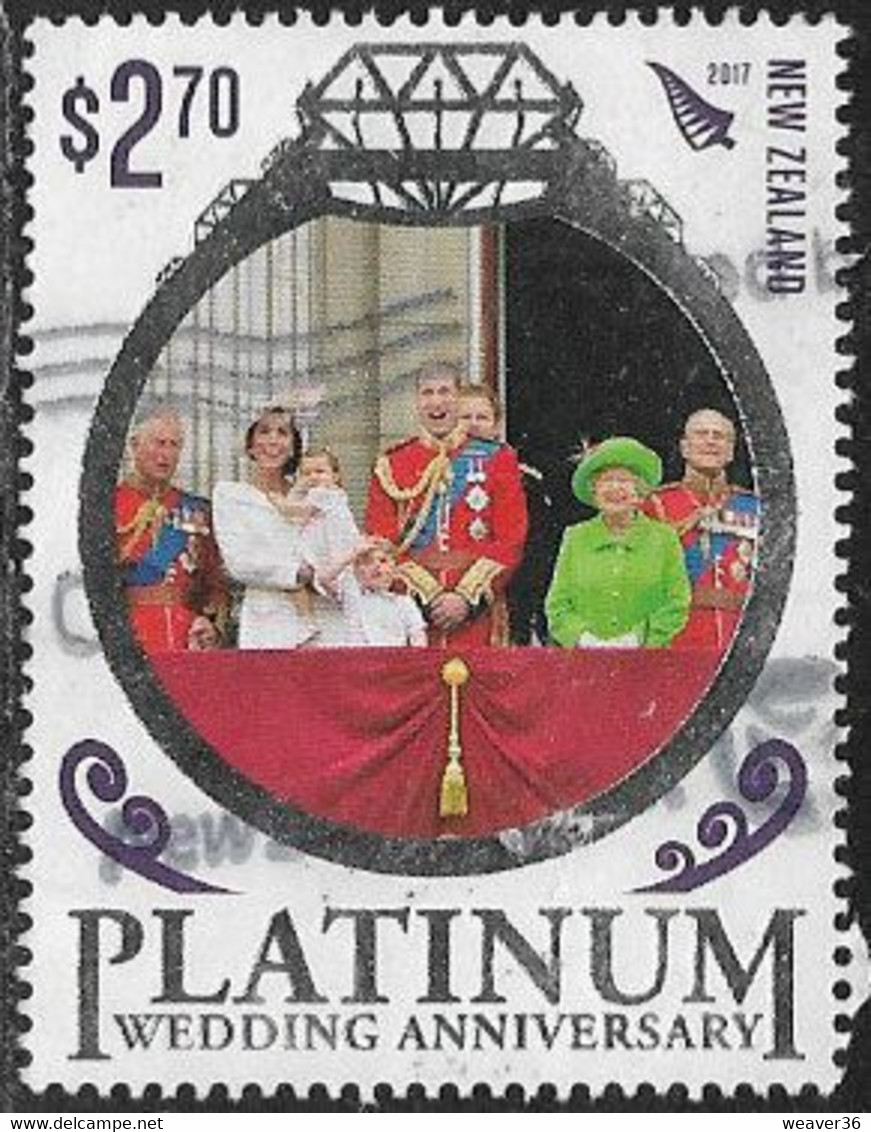 New Zealand 2017 Platinum Wedding Anniversary $2.70 Good/fine Used [40/32591/NDE] - Used Stamps