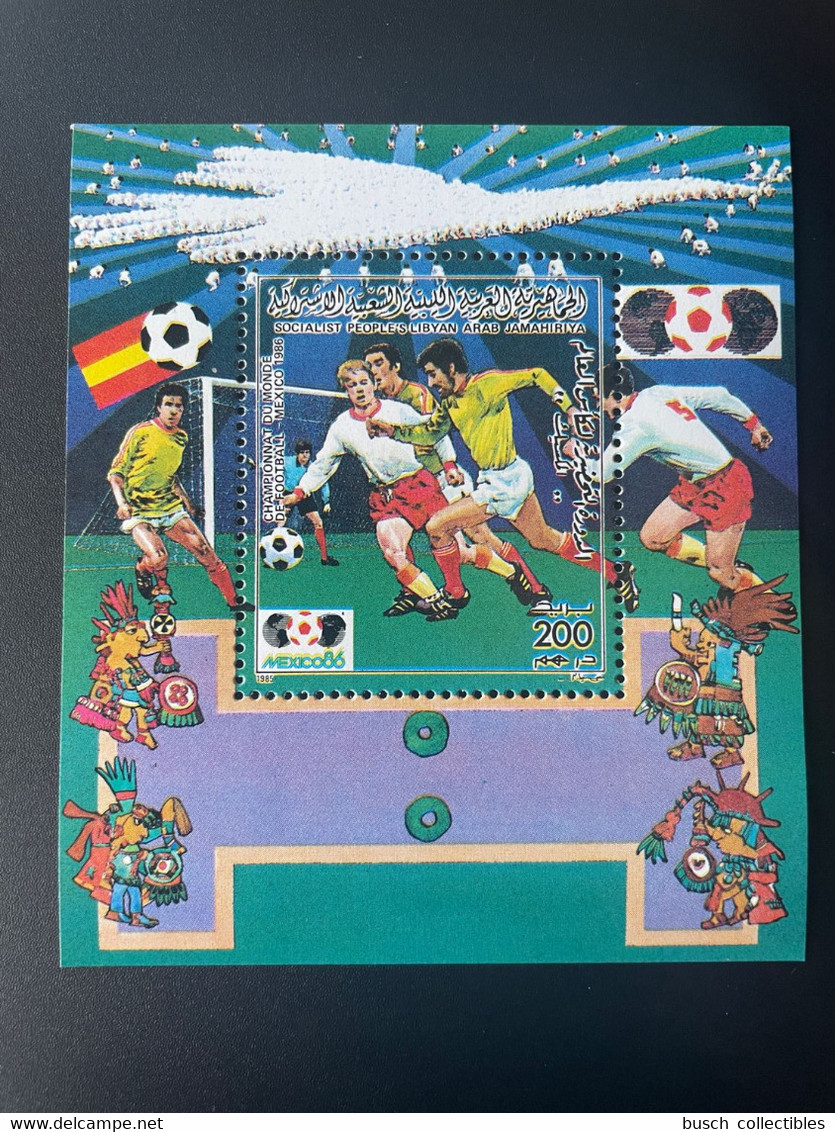 Libye Libya 1985 Mi. Bl. 98 Football FIFA World Cup 1986 Mexico Mexiko Fußball Soccer - Libië