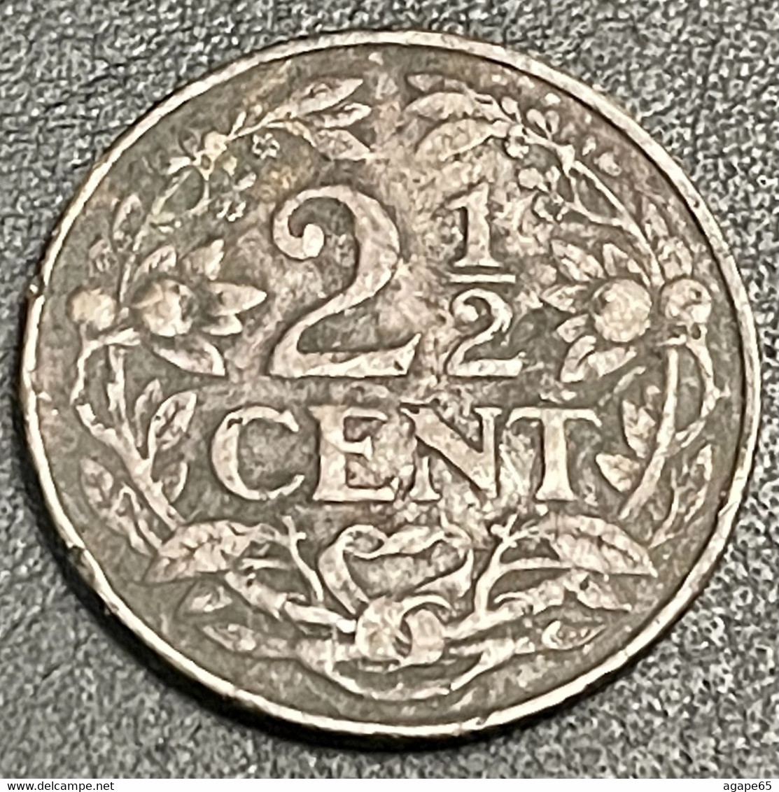 1929 Netherland 2,5 Cents - 2.5 Centavos