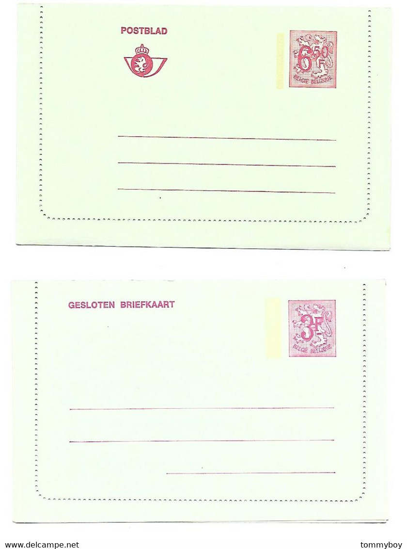 Belgie-Belgique, Postblad En Gesloten Briefkaart - Aviso Cambio De Direccion