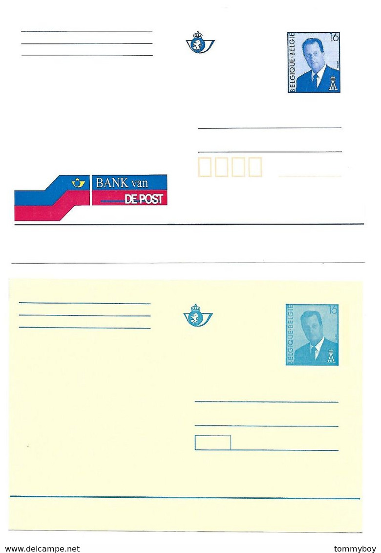 Belgie-Belgique, 2 Briefkaarten 16F - Avis Changement Adresse