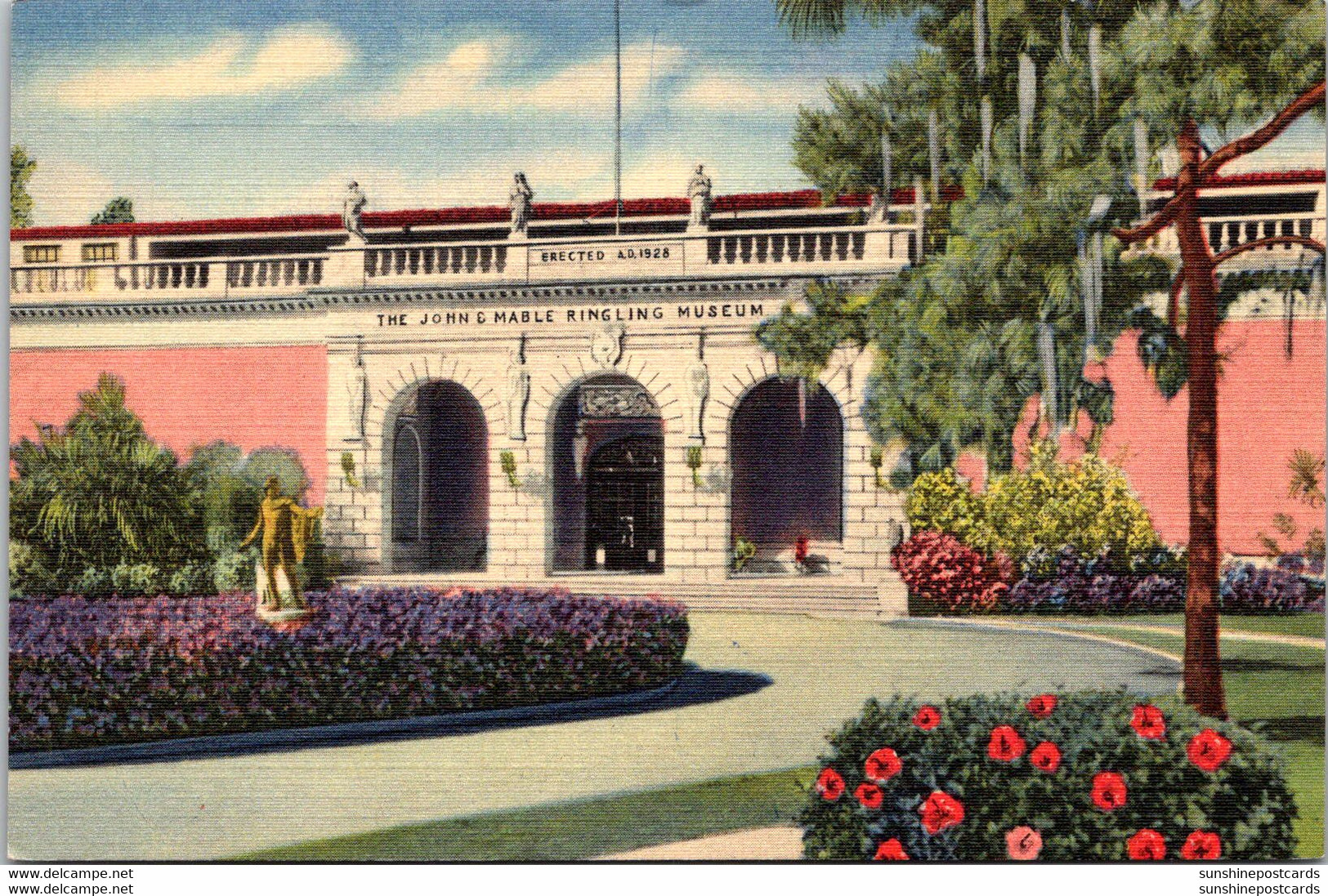 Florida Sarasota Ringling Art Museum Entrance Curteich - Sarasota