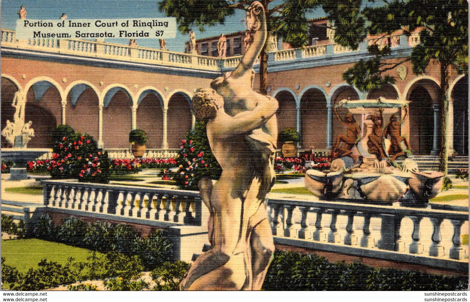 Florida Sarasota Ringling Art Museum Portion Of Inner Court - Sarasota