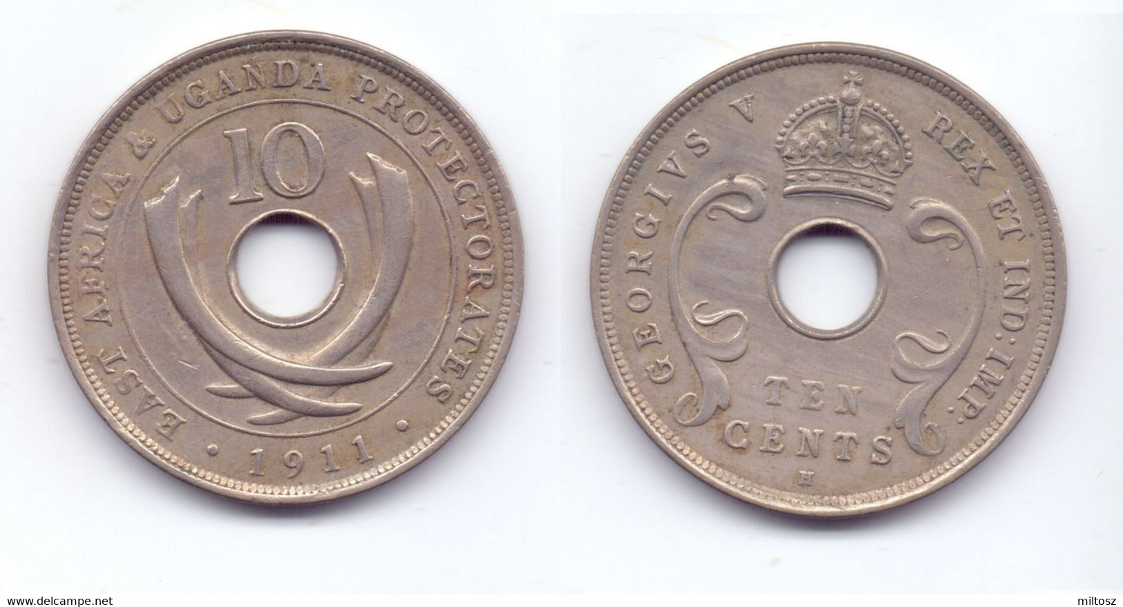 East Africa & Uganda Protectorates 10 Cents 1911 H - Afrique Orientale & Protectorat D'Ouganda