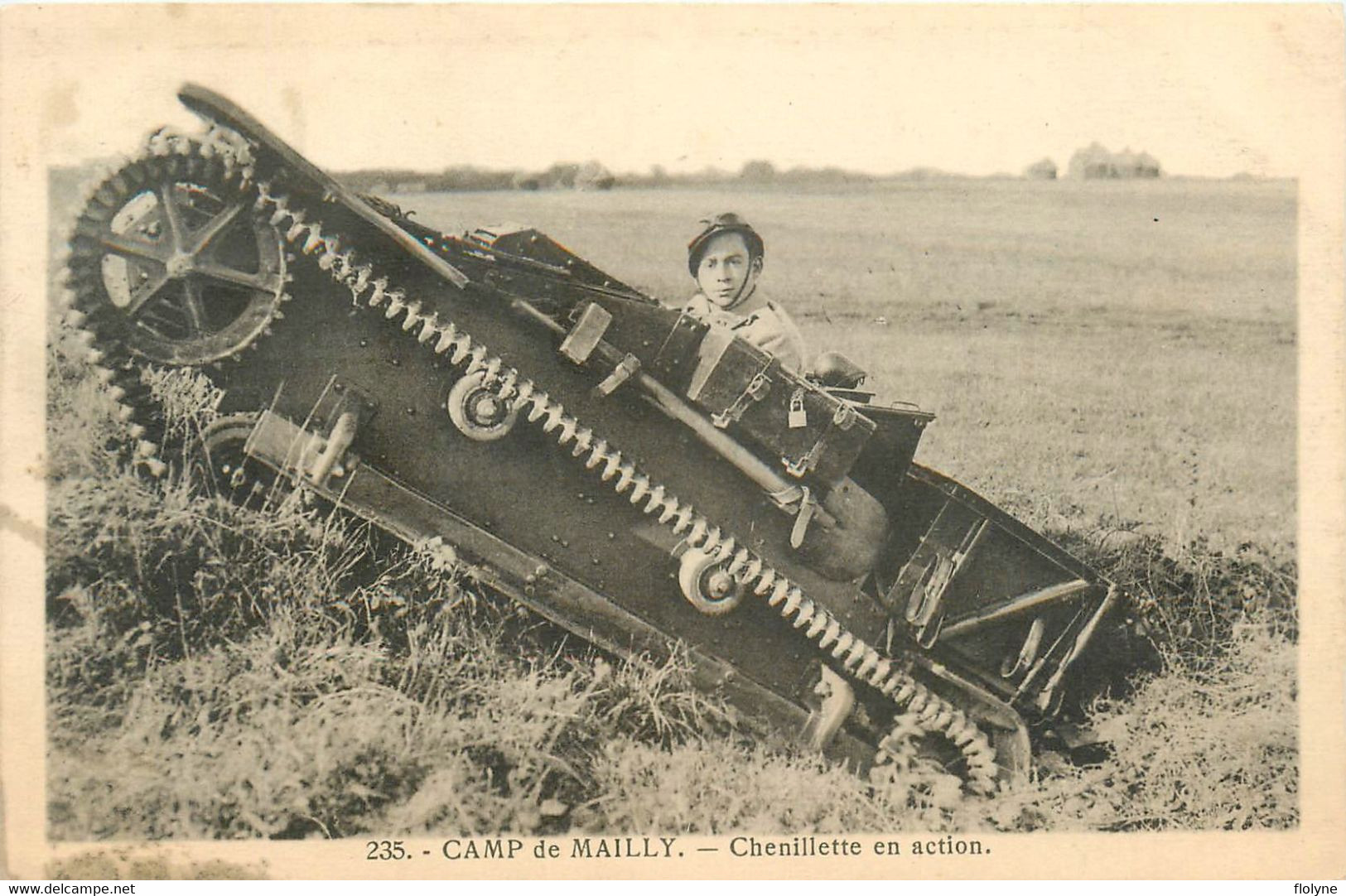 Militaria - Camp De Mailly - Chenillette En Action - Autochenille - Auto Chenilles - Véhicule Militaire - Materiale