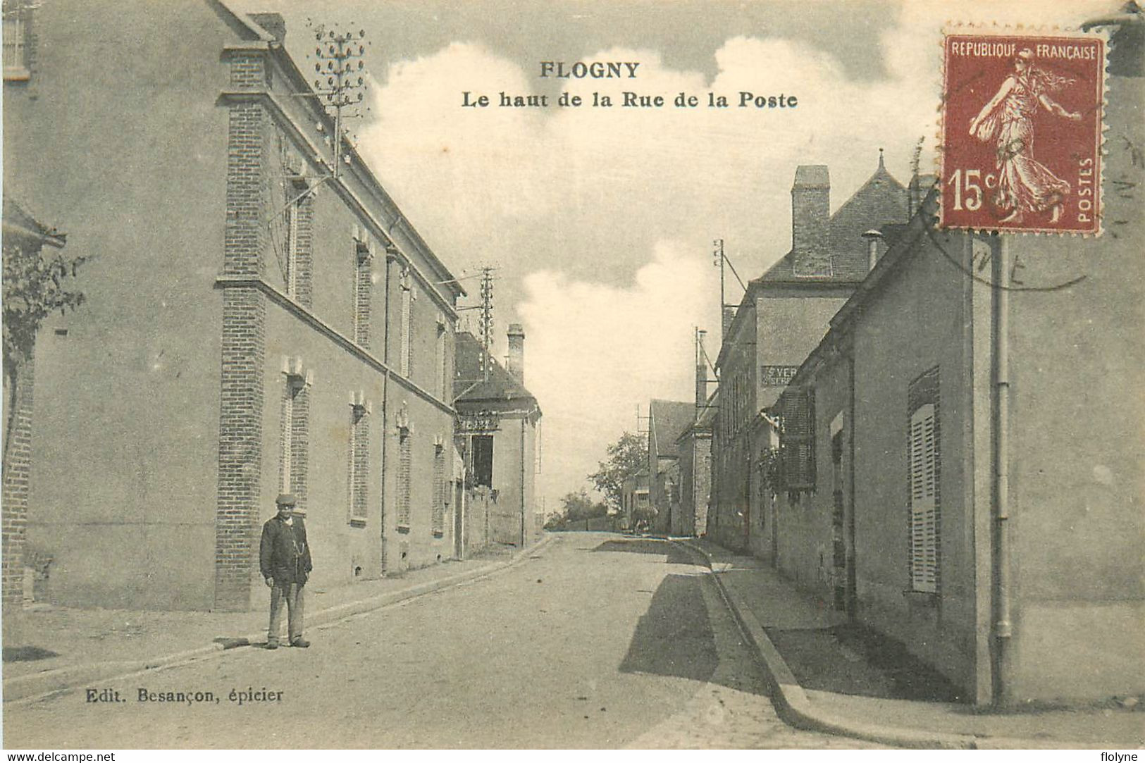 Flogny - Le Haut De La Rue De La Poste - Flogny La Chapelle