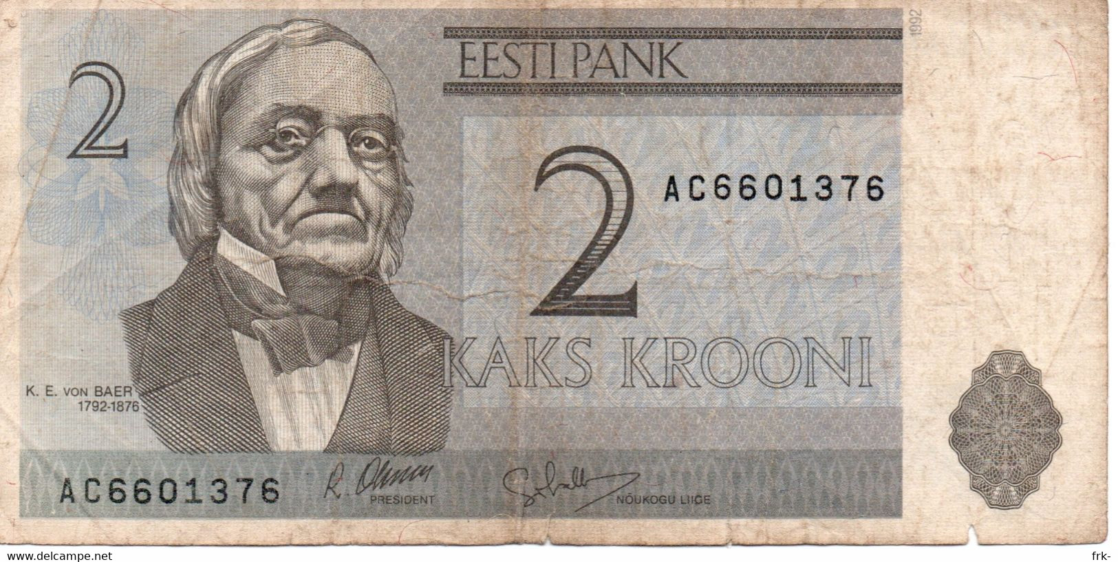 Estonia 2 Krooni 1992 Circulate - Estonia