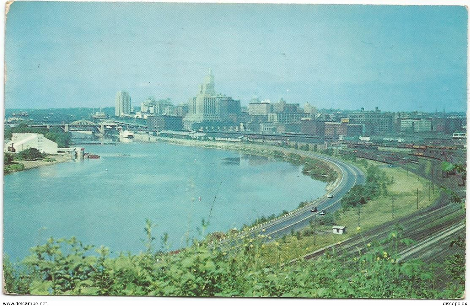 AC2280 Minnesota - St. Paul - Overlooking The Mississippi River - Skyline / Viaggiata 1953 - St Paul