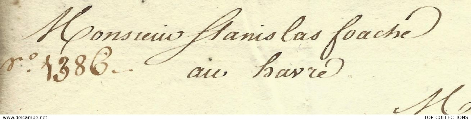 1783 Stanislas  Foache NEGRIER COMMERCE TRIANGULAIRE LE HAVRE ST DOMINGUE LE CAP FRANÇAIS Lettre Pa Lincoln   Nantes - ... - 1799