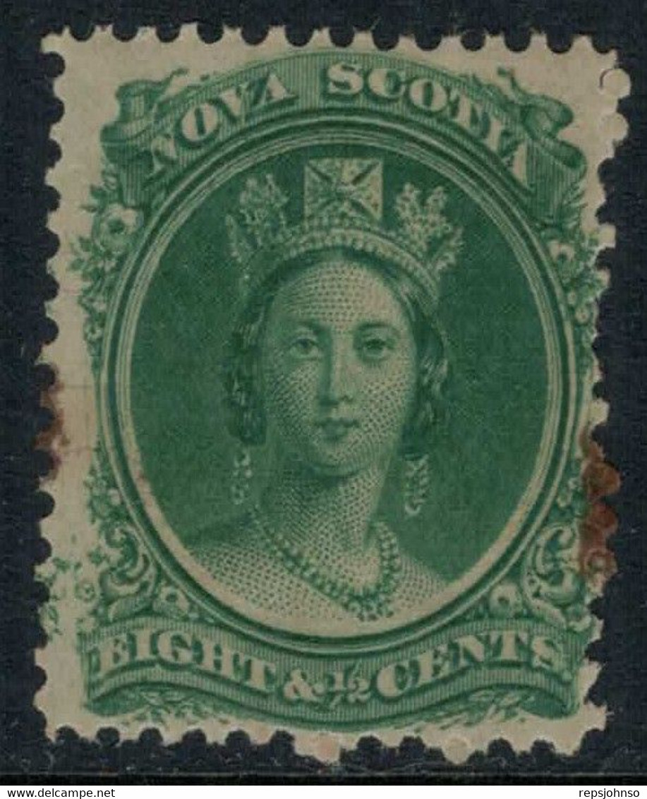 Nova Scotia  Scott #11* NH  Mint, Never Hinged  Toned Spot  CV $15.00 - Unused Stamps