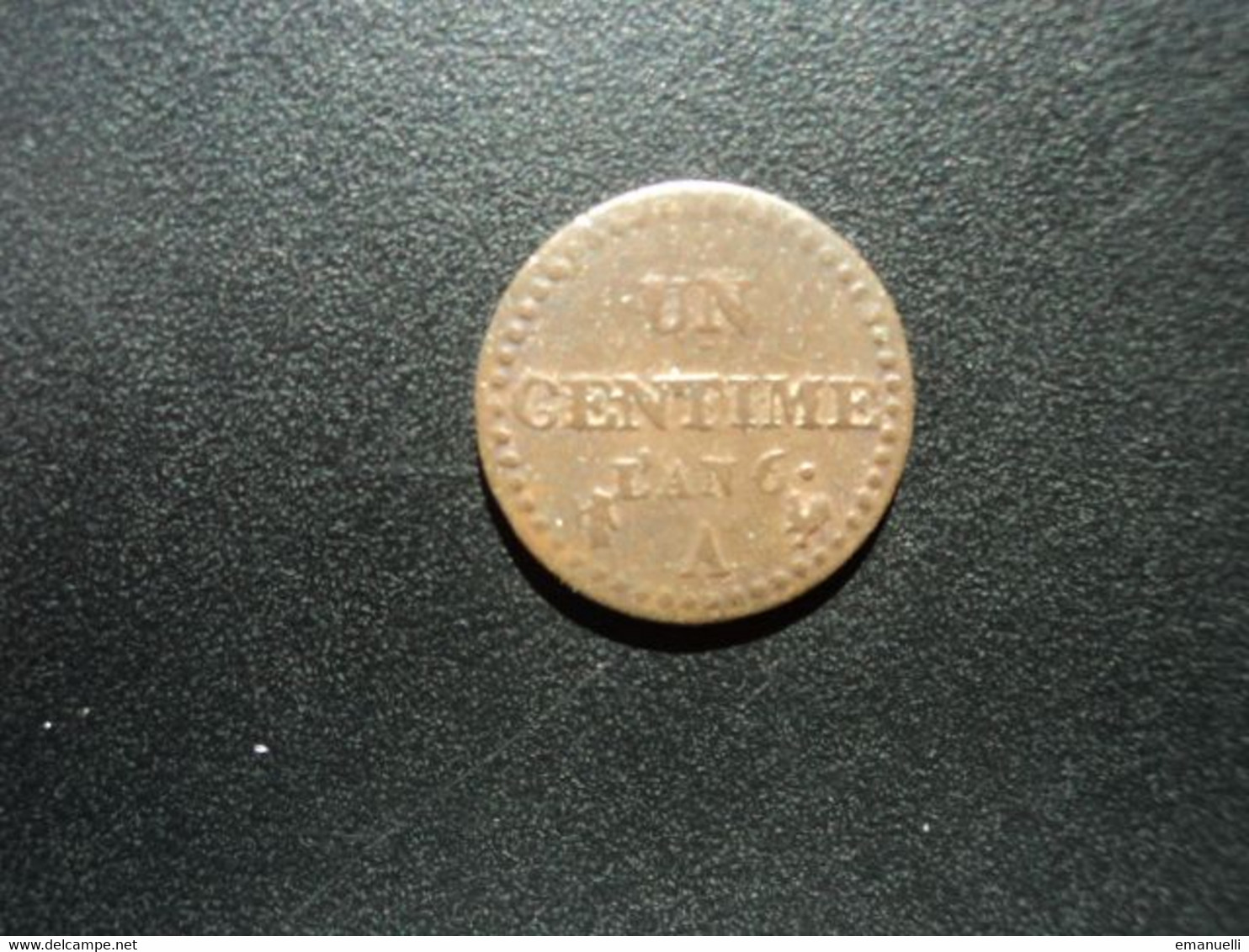 FRANCE *: PREMIÈRE RÉPUBLIQUE (22/9/1792) :UN CENTIME   L'AN 6 A **    F.100.2 / G.76 / KM 646    SUP