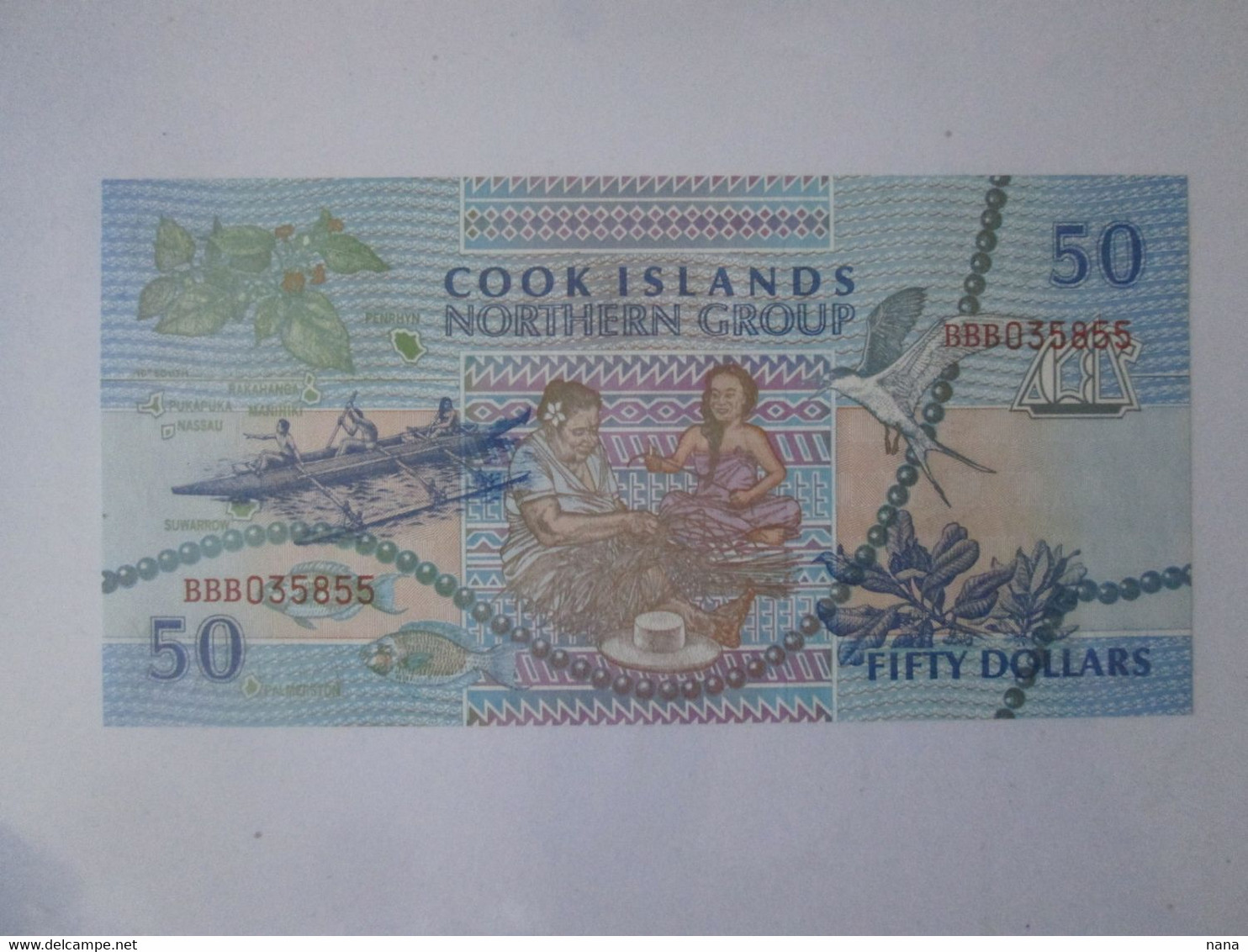 Cook Islands 50 Dollars 1992 UNC Banknote,see Pictures - Cook Islands