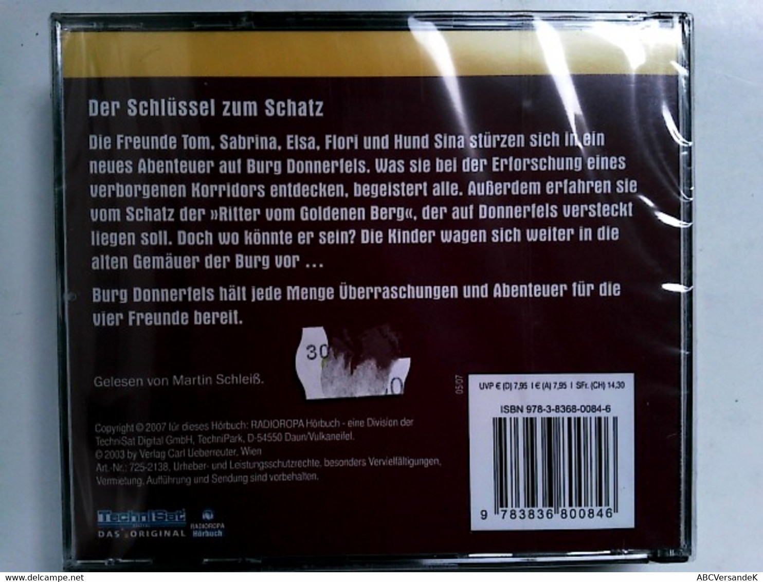Der Schlüssel Zum Schatz: Ferien Auf Burg Donnerfels, Band 4 - CD