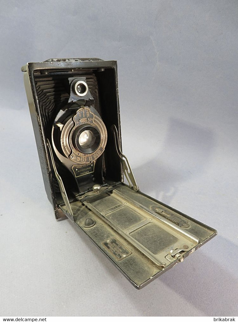 * APPAREIL PHOTO KODAK BALLBEARING SHUTTER AUTOGRAPHIC BROWNIE + Photo Photographie