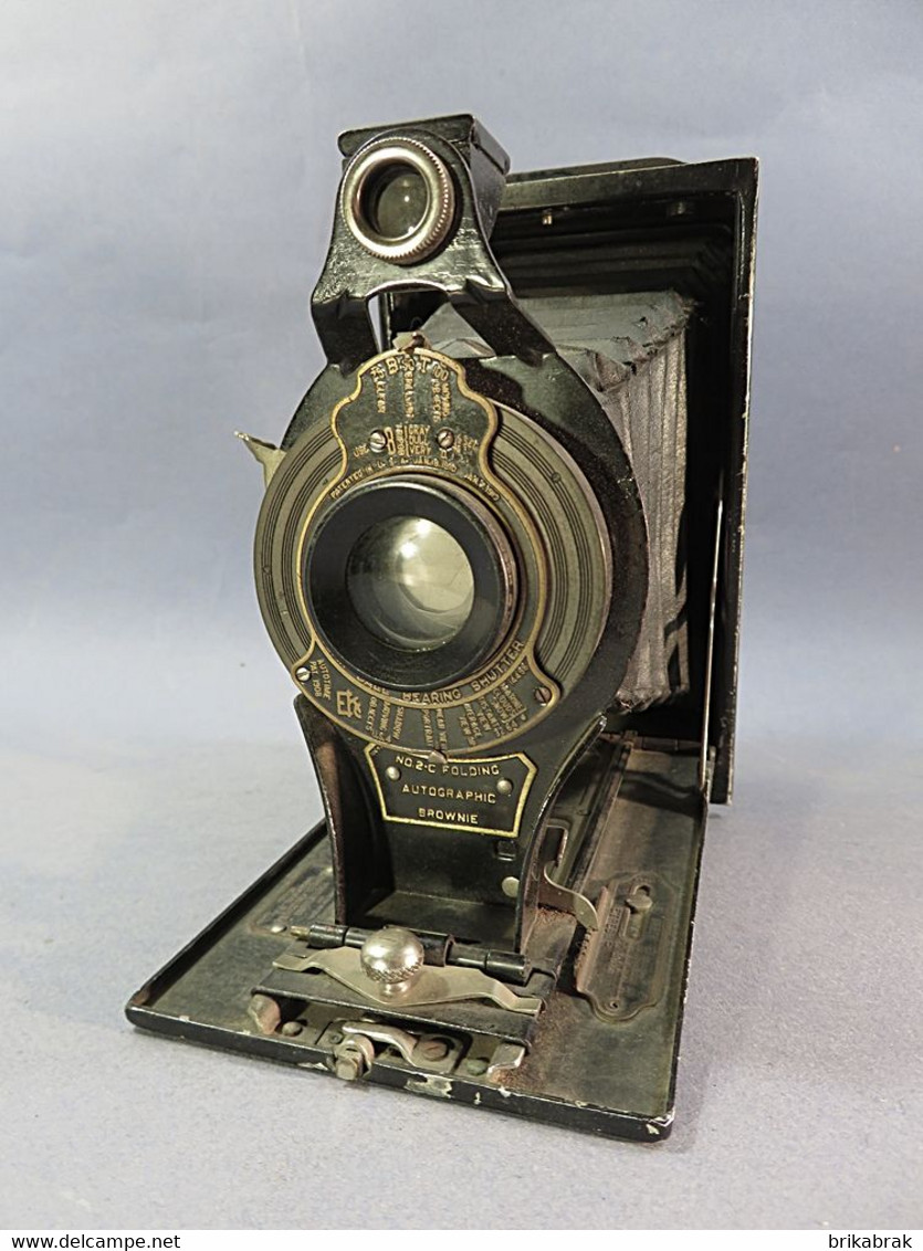 * APPAREIL PHOTO KODAK BALLBEARING SHUTTER AUTOGRAPHIC BROWNIE + Photo Photographie