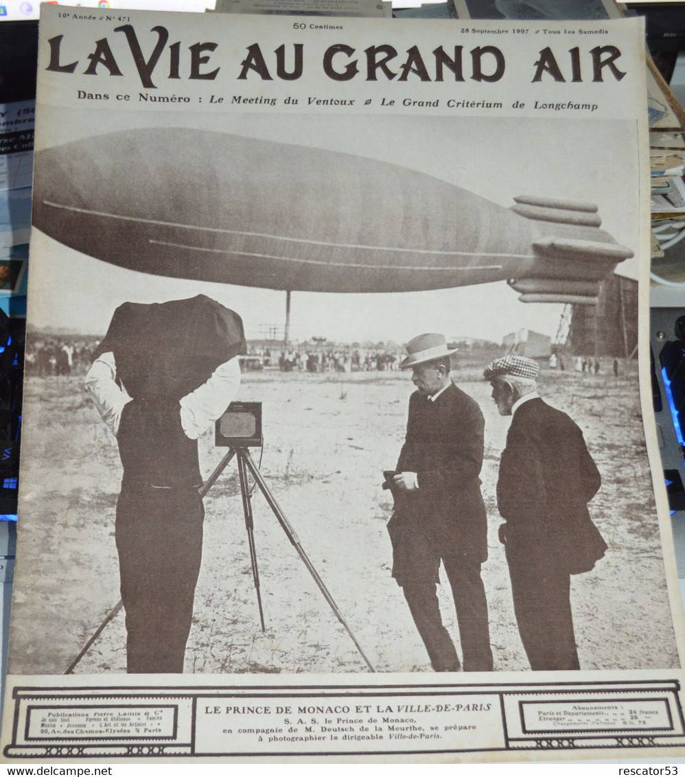 Revue La Vie Au Grand Air 28 Septembre 1907 - Other & Unclassified