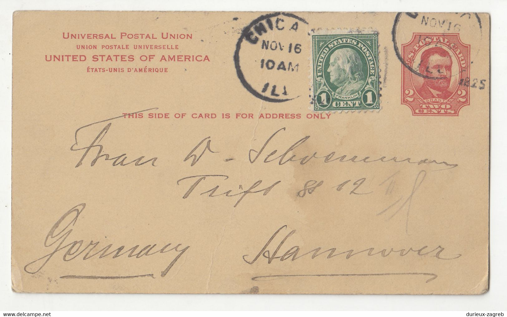 US Old UPU Postal Stationery Postcard Posted 1925? To Germany - Uprated B220920 - 1921-40