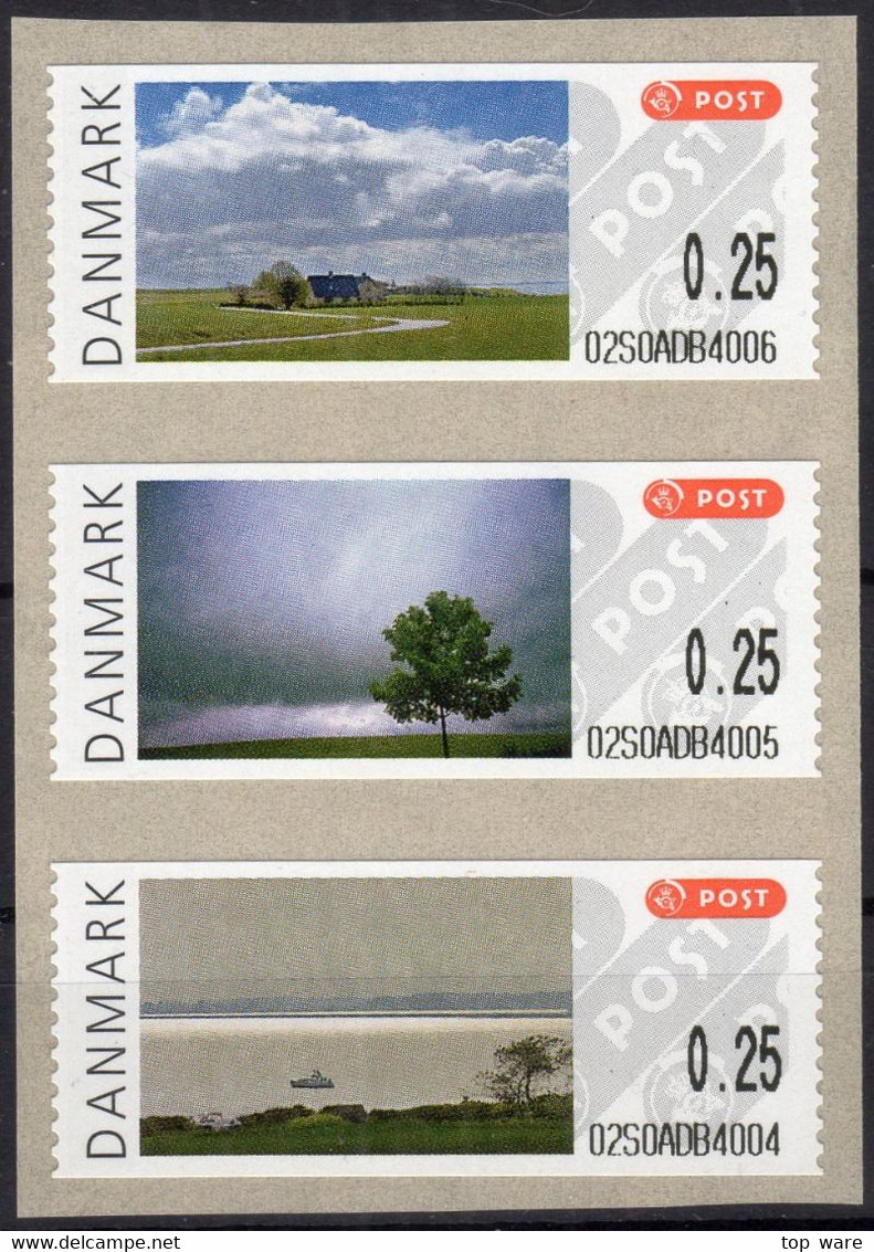 Danmark Denmark / 2006 / ATM 32-34 / Bilder Aus Dänemark / 3x  0,25 Xx Schmal / Automatenmarken Vending Stamps Frama - Automatenmarken [ATM]