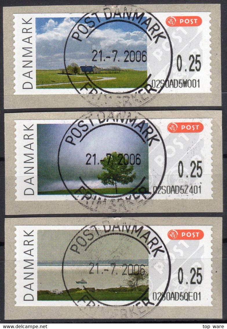 Danmark Denmark / 2006 / ATM 32-34 / Bilder Aus Dänemark / 3x  0,25 Oo Schmal / Automatenmarken Vending Stamps Frama - Automaatzegels [ATM]