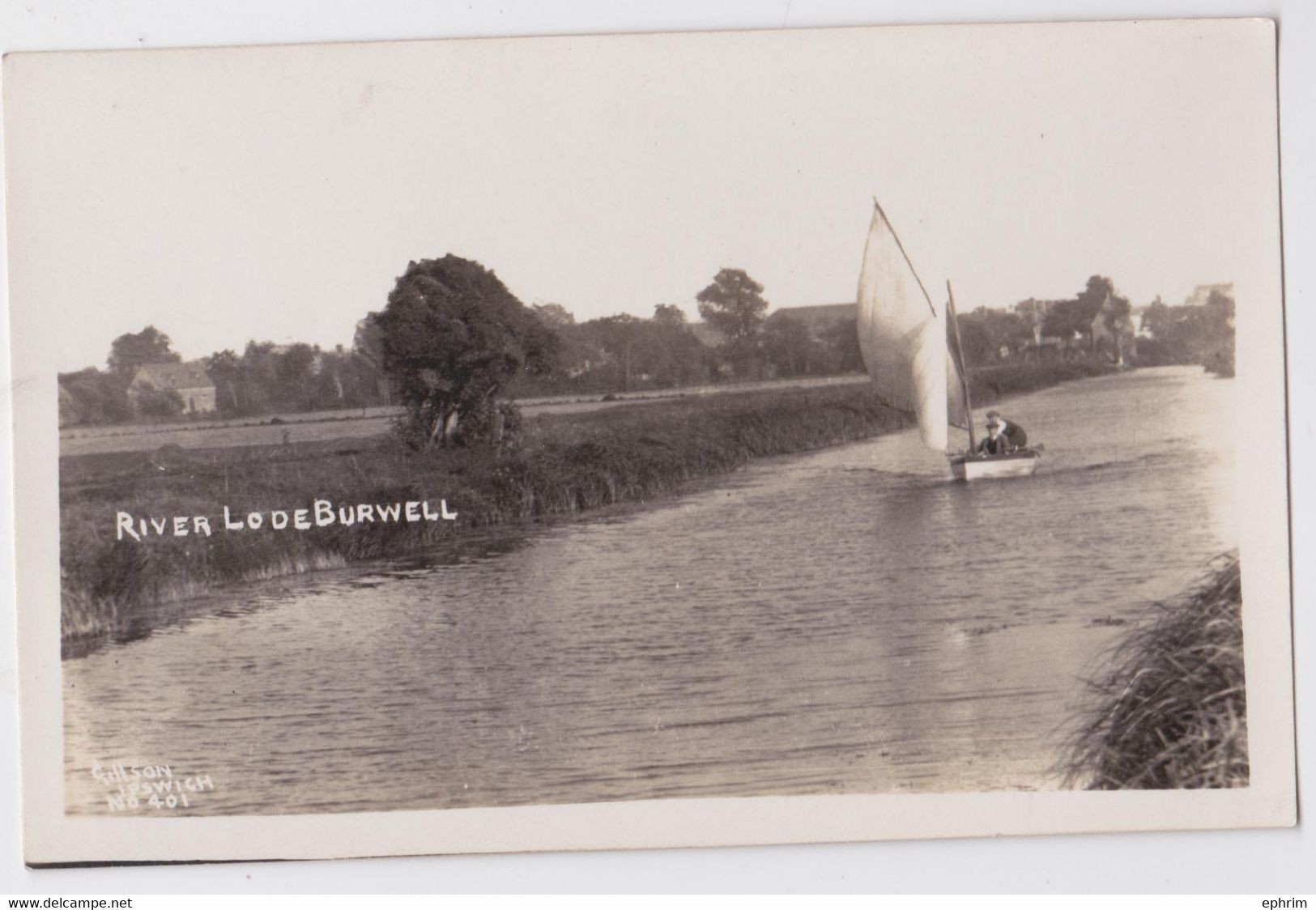 RIVER LODE BURWELL YACHTING REAL PHOTO POSTCARD - Autres & Non Classés