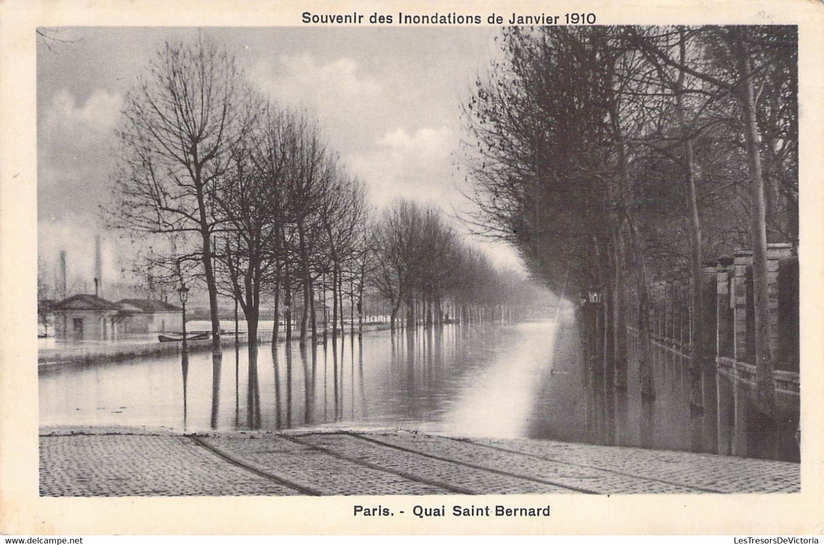 CPA - Innondation De Janvier 1910 - Paris - QUAI SAINT BERNARD - NEOBROMURE Breger Frères PARIS - Überschwemmungen