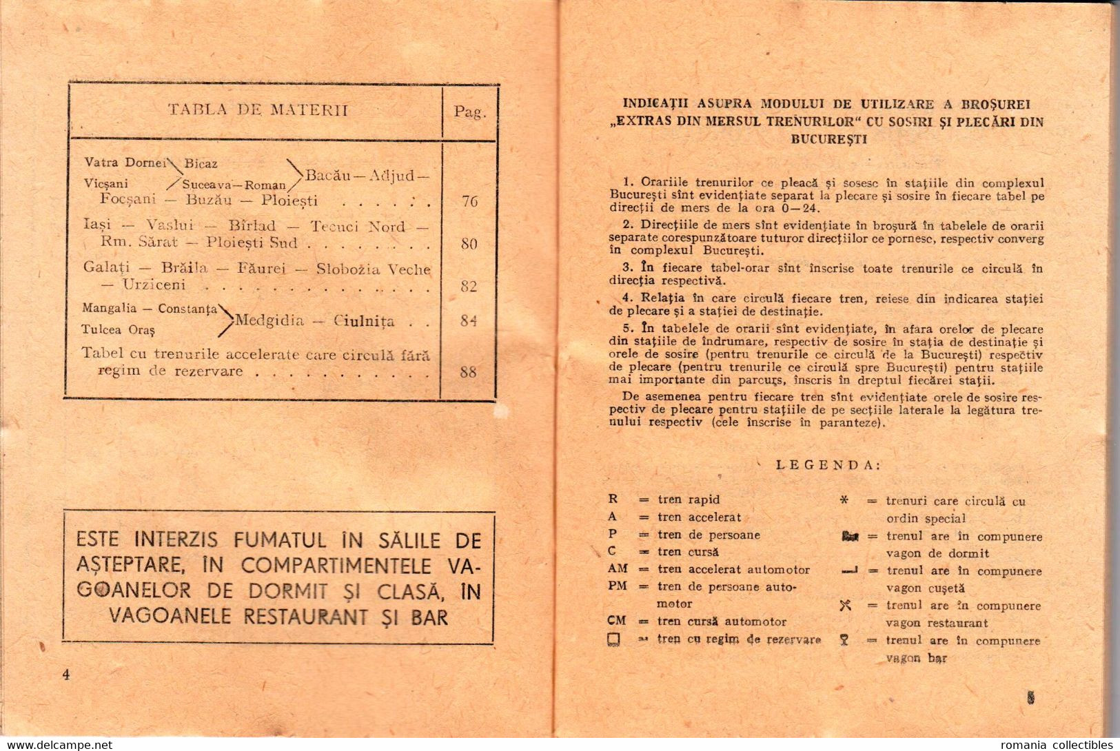 Romania, 1988, Vintage Romanian Railways CFR Time Table - Altri & Non Classificati