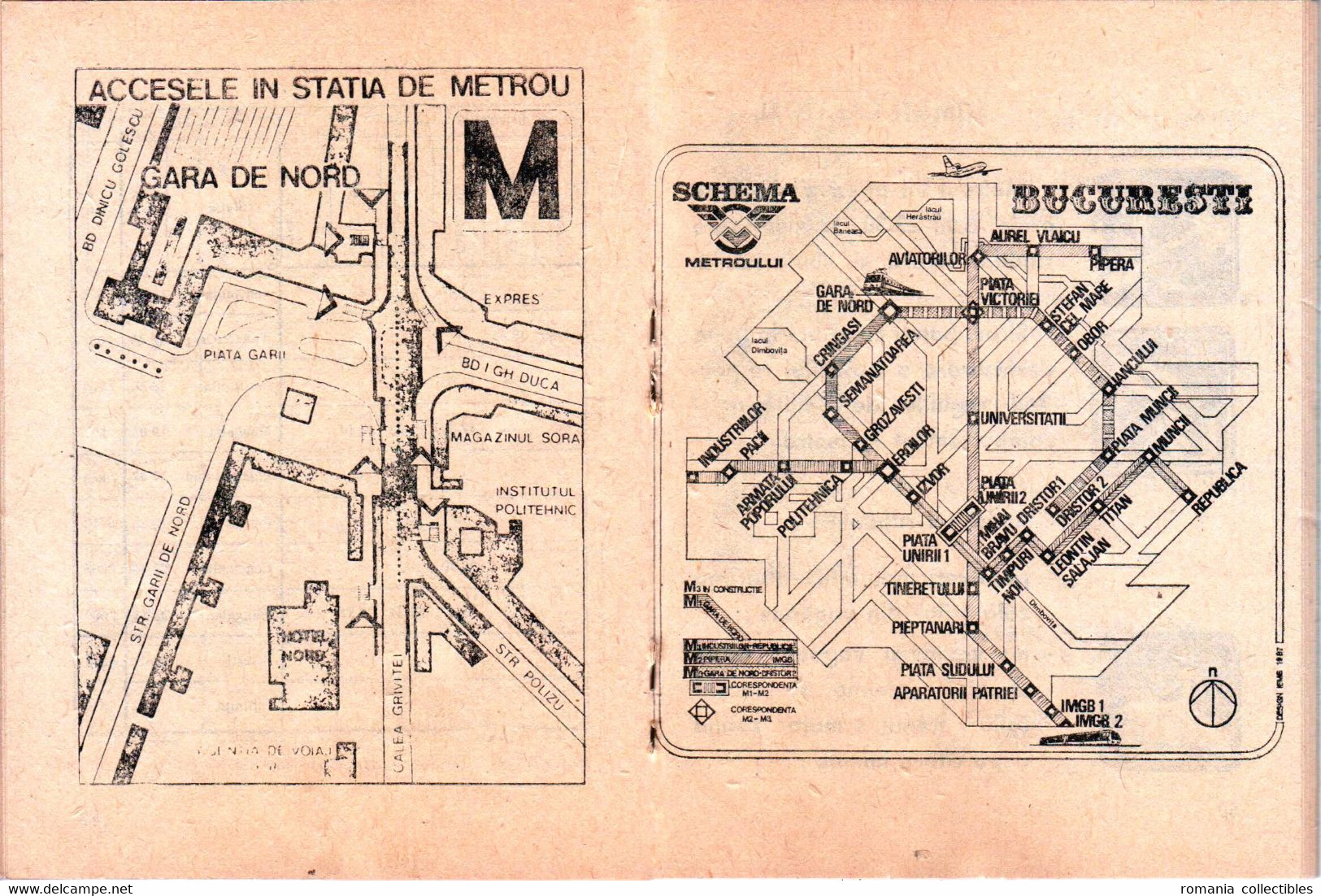 Romania, 1988, Vintage Romanian Railways CFR Time Table