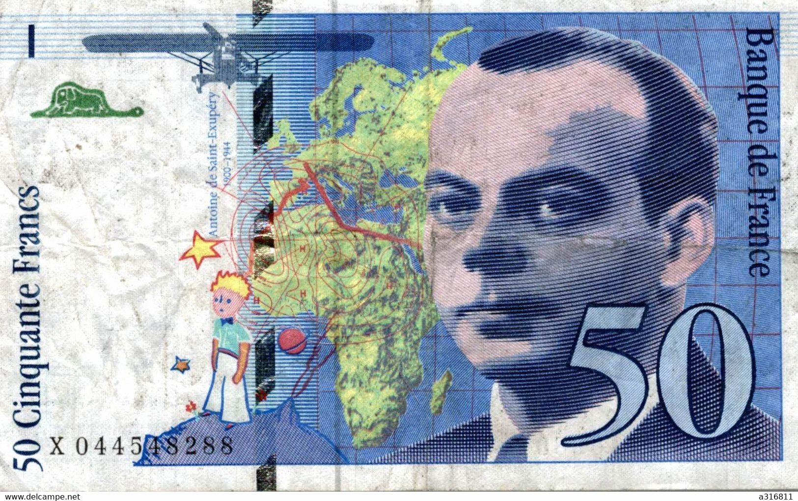 FRANCE : BILLET 50 Cinquante FRANCS - 1997 - Antoine De Saint-Exupéry - 50 F 1992-1999 ''St Exupéry''