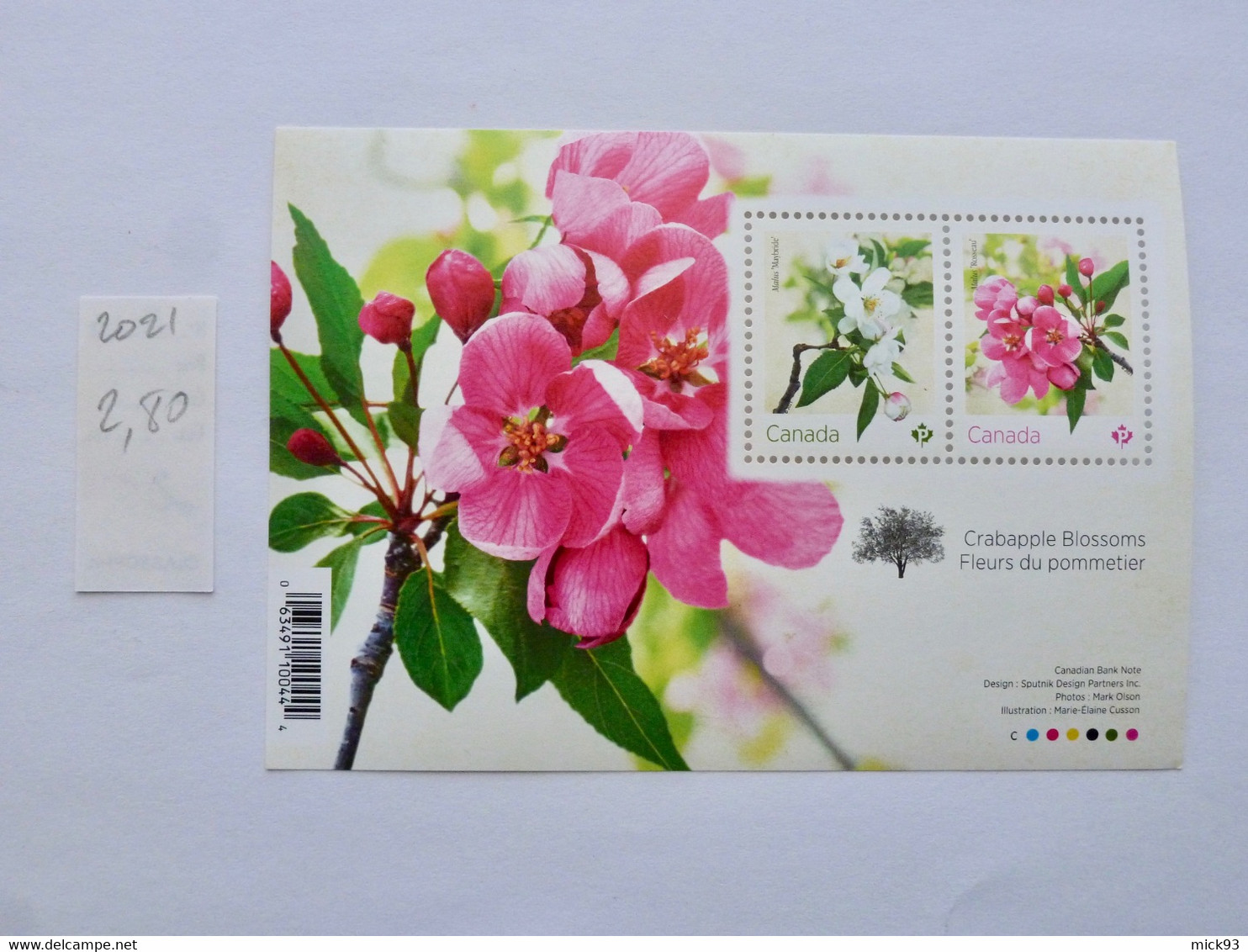 Canada Bloc Fleur Du Pommetier  2021 - Unused Stamps