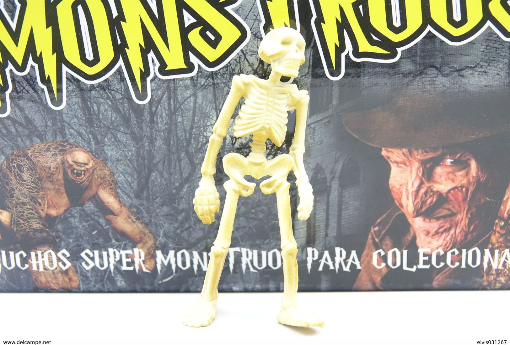 Vintage ACTION FIGURE : COLLECTION MONSTERS SUPER MONSTRUOS Skeleton - 1990's - Original Yolanda Toys - Action Man